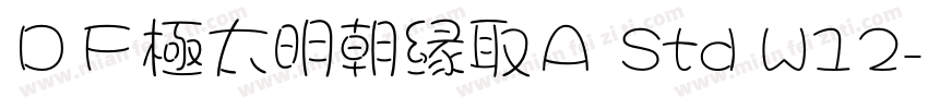 ＤＦ極太明朝縁取Ａ Std W12字体转换